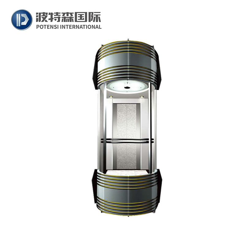 Potensi Fuji observation elevator FJG-X-8000 FUJI Cheap Panoramic Glass Sightseeing Elevator With CE